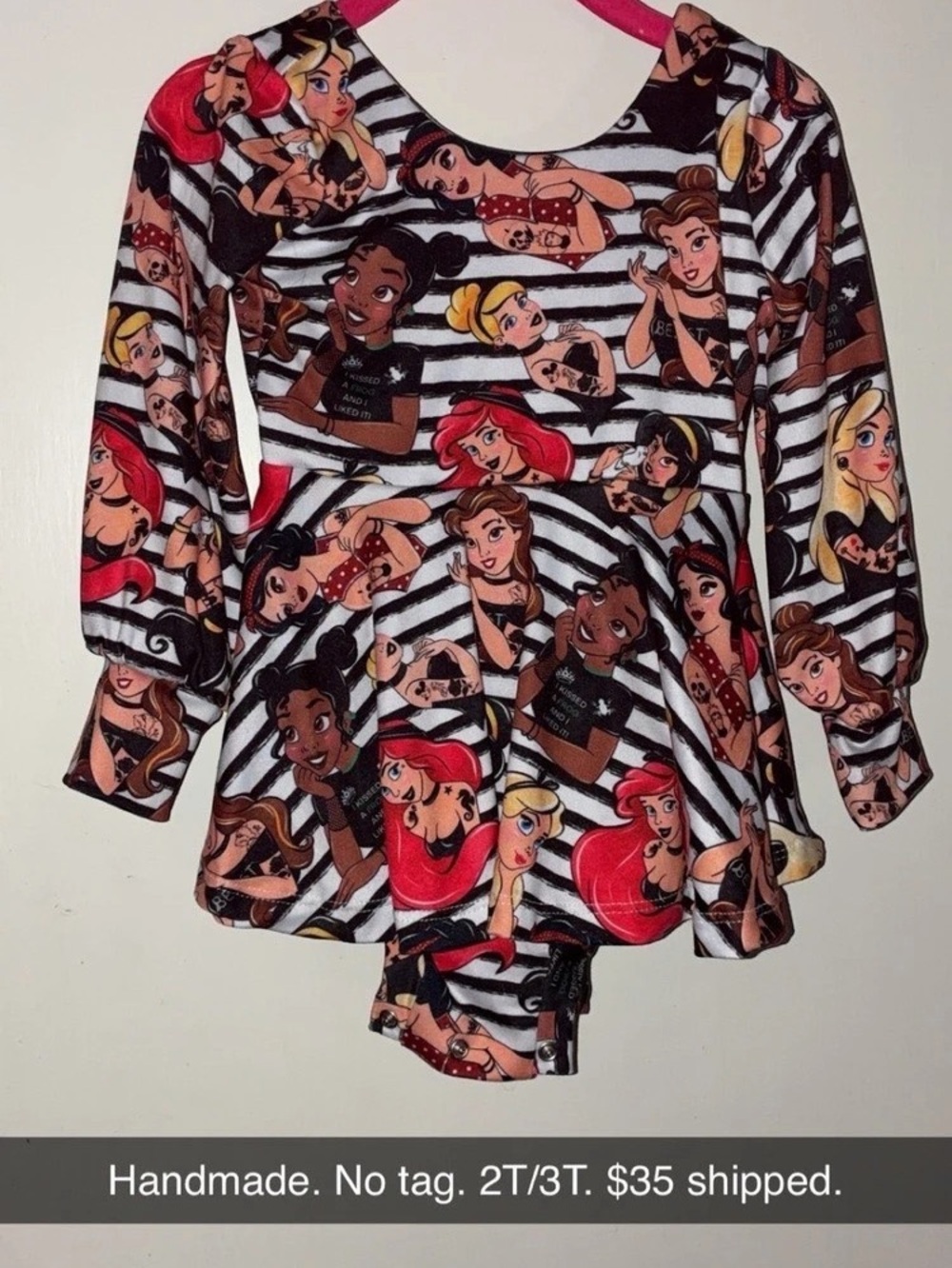 Handmade Long Sleeve dress Size 2T/3T